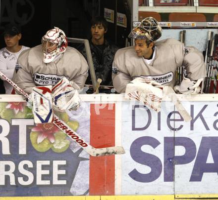 EBEL. Eishockey Bundesliga. KAC. Training. Rene Swette, Andy Chiodo. Klagenfurt, 4.8.2010.
Foto: Kuess
---
pressefotos, pressefotografie, kuess, qs, qspictures, sport, bild, bilder, bilddatenbank