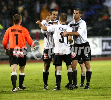 Fussball. Erste Liga. WAC/St. Andrae gegen SCR Altach. Jubel (WAC).  Wolfsberg, 6.8.2010. 
Foto: Kuess

---
pressefotos, pressefotografie, kuess, qs, qspictures, sport, bild, bilder, bilddatenbank