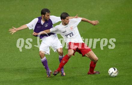 Fussball. Regionalliga. SK Austria Klagenfurt gegen Union St. Florian . Helmut Koenig, (Klagenfurt), Markus Hermes (St.Florian). Klagenfurt, 6.8.2010. 
Foto: Kuess

---
pressefotos, pressefotografie, kuess, qs, qspictures, sport, bild, bilder, bilddatenbank