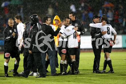 Fussball. Erste Liga. WAC/St. Andrae gegen SCR Altach. Jubel (WAC).  Wolfsberg, 6.8.2010. 
Foto: Kuess

---
pressefotos, pressefotografie, kuess, qs, qspictures, sport, bild, bilder, bilddatenbank