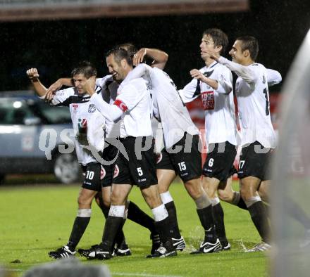 Fussball. Erste Liga. WAC/St. Andrae gegen SCR Altach. Torjubel WAC.  Wolfsberg, 6.8.2010. 
Foto: Kuess

---
pressefotos, pressefotografie, kuess, qs, qspictures, sport, bild, bilder, bilddatenbank