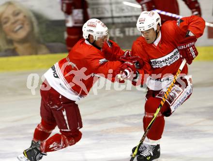 Eishockey. KAC. Traning. Scofield Tyler, Shantz Jeff. Klagenfurt, 9.8.2010.
Foto: Kuess
---
pressefotos, pressefotografie, kuess, qs, qspictures, sport, bild, bilder, bilddatenbank