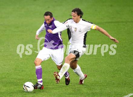 Fussball OEFB Cup. SK Austria Klagenfurt gegen LASK. Matthias Dollinger (Klagenfurt), Rene Aufhauser (LASK). Klagenfurt, am 14.8.2010.
Foto: Kuess
---
pressefotos, pressefotografie, kuess, qs, qspictures, sport, bild, bilder, bilddatenbank