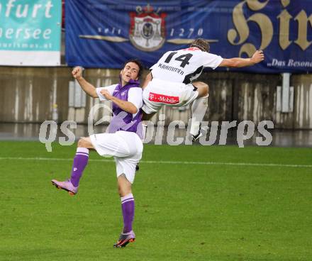 Fussball OEFB Cup. SK Austria Klagenfurt gegen LASK. Helmut Koenig (Klagenfurt), Thomas Krammer (LASK). Klagenfurt, am 14.8.2010.
Foto: Kuess
---
pressefotos, pressefotografie, kuess, qs, qspictures, sport, bild, bilder, bilddatenbank