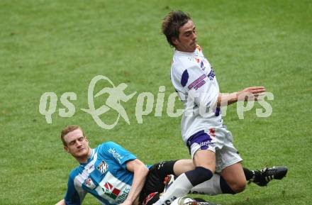 Fussball OEFB Cup. SAK KLagenfurt gegen WAC/St. Andrae. Grega Triplat (SAK), Daniel Oberlaender (WAC/St. Andrae). Klagenfurt, am 14.8.2010.
Foto: Kuess
---
pressefotos, pressefotografie, kuess, qs, qspictures, sport, bild, bilder, bilddatenbank