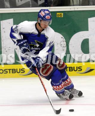 EBEL. Eishockeybundesliga Testspiel. VSV gegen Zagreb. Raffl Michael (VSV). Villach am 15.8.2010
Foto: Kuess 
---
pressefotos, pressefotografie, kuess, qs, qspictures, sport, bild, bilder, bilddatenbank