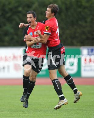 Fussball Kaerntner Liga. VSV gegen RZ Pellets WAC/St. Andrae 1b. Michael Torjubel Angelo Darmann, Markus Hubmann (WAC). Villach, am 18.8.2010.
Foto: Kuess
---
pressefotos, pressefotografie, kuess, qs, qspictures, sport, bild, bilder, bilddatenbank