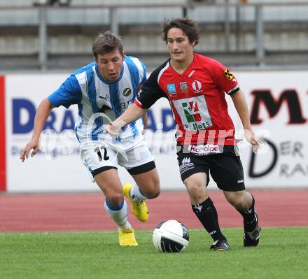 Fussball Kaerntner Liga. VSV gegen RZ Pellets WAC/St. Andrae 1b. Christopher Wernitznig (VSV), Benjamin Buchbauer (WAC). Villach, am 18.8.2010.
Foto: Kuess
---
pressefotos, pressefotografie, kuess, qs, qspictures, sport, bild, bilder, bilddatenbank