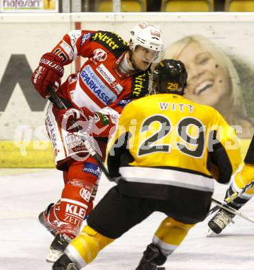 Eishockey. Testspiel. KAC gegen  Michigan Tech Huskies. Hager Gregor (KAC). Klagenfurt, am 18.8.2010.
Foto: Kuess 

---
pressefotos, pressefotografie, kuess, qs, qspictures, sport, bild, bilder, bilddatenbank