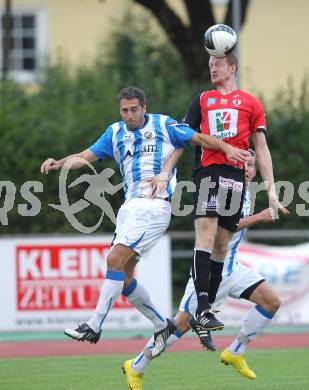 Fussball Kaerntner Liga. VSV gegen RZ Pellets WAC/St. Andrae 1b. Darko Djukic (VSV), Daniel Karl Oberlaender (WAC). Villach, am 18.8.2010.
Foto: Kuess
---
pressefotos, pressefotografie, kuess, qs, qspictures, sport, bild, bilder, bilddatenbank