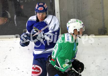 Eishockey. Testspiel. VSV gegen HDD Tilia Olimpija. Damon Derek (VSV), Anze Ropret (Olimpija).
Bled, 19.8.2010.
Foto: Kuess
---
pressefotos, pressefotografie, kuess, qs, qspictures, sport, bild, bilder, bilddatenbank