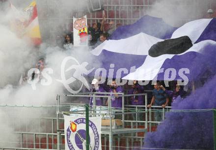 Fussball. Regionalliga. SK Austria Klagenfurt gegen Union St. Florian . Fans (Klagenfurt). Klagenfurt, 6.8.2010. 
Foto: Kuess

---
pressefotos, pressefotografie, kuess, qs, qspictures, sport, bild, bilder, bilddatenbank