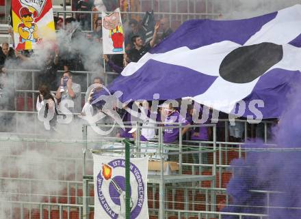 Fussball. Regionalliga. SK Austria Klagenfurt gegen Union St. Florian . Fans (Klagenfurt). Klagenfurt, 6.8.2010. 
Foto: Kuess

---
pressefotos, pressefotografie, kuess, qs, qspictures, sport, bild, bilder, bilddatenbank