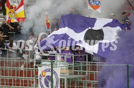 Fussball. Regionalliga. SK Austria Klagenfurt gegen Union St. Florian . Fans (Klagenfurt). Klagenfurt, 6.8.2010. 
Foto: Kuess

---
pressefotos, pressefotografie, kuess, qs, qspictures, sport, bild, bilder, bilddatenbank