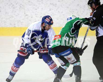 Eishockey. Testspiel. VSV gegen HDD Tilia Olimpija. Demon Derek (VSV), Sami Ryhanen (Olimpija).
Bled, 19.8.2010.
Foto: Kuess
---
pressefotos, pressefotografie, kuess, qs, qspictures, sport, bild, bilder, bilddatenbank