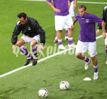 Fussball. Regionalliga. SK Austria Klagenfurt gegen Union St. Florian . Matthias Dollinger, Kai Schoppitsch (Klagenfurt). Klagenfurt, 6.8.2010. 
Foto: Kuess

---
pressefotos, pressefotografie, kuess, qs, qspictures, sport, bild, bilder, bilddatenbank