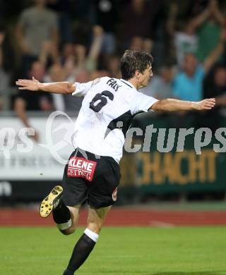 Fussball 1. Liga. RZ Pellets WAC/St. Andrae gegen Trenkwalder Admira. Torjubel Christian Falk,  (WAC). Wolfsberg, 20.8.2010.
Foto: Kuess

---
pressefotos, pressefotografie, kuess, qs, qspictures, sport, bild, bilder, bilddatenbank