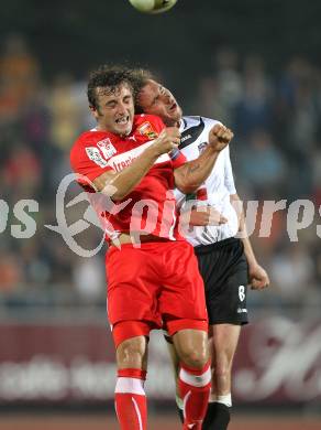 Fussball 1. Liga. RZ Pellets WAC/St. Andrae gegen Trenkwalder Admira. Gernot Messner, (WAC),  Rene Schicker (Admira). Wolfsberg, 20.8.2010.
Foto: Kuess

---
pressefotos, pressefotografie, kuess, qs, qspictures, sport, bild, bilder, bilddatenbank