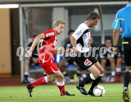 Fussball 1. Liga. RZ Pellets WAC/St. Andrae gegen Trenkwalder Admira. Gernot Messner, (WAC),  Bernhard Schachner  (Admira): Wolfsberg, 20.8.2010.
Foto: Kuess

---
pressefotos, pressefotografie, kuess, qs, qspictures, sport, bild, bilder, bilddatenbank