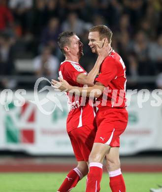 Fussball 1. Liga. RZ Pellets WAC/St. Andrae gegen Trenkwalder Admira. Torjubel Admira. Wolfsberg, 20.8.2010.
Foto: Kuess

---
pressefotos, pressefotografie, kuess, qs, qspictures, sport, bild, bilder, bilddatenbank