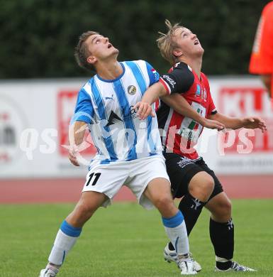 Fussball Kaerntner Liga. VSV gegen RZ Pellets WAC/St. Andrae 1b. Ivan Drmac (VSV), Mario Samitsch (WAC). Villach, am 18.8.2010.
Foto: Kuess
---
pressefotos, pressefotografie, kuess, qs, qspictures, sport, bild, bilder, bilddatenbank