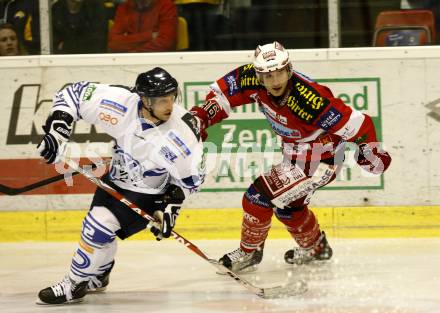 Eishockey Testspiel. EC KAC gegen Kassel Huskies.  Tyler Spurgeon (KAC),  Dueck Alexander (Kassel Huskies). Klagenfurt, am 22.8.2010.
Foto: Kuess 

---
pressefotos, pressefotografie, kuess, qs, qspictures, sport, bild, bilder, bilddatenbank