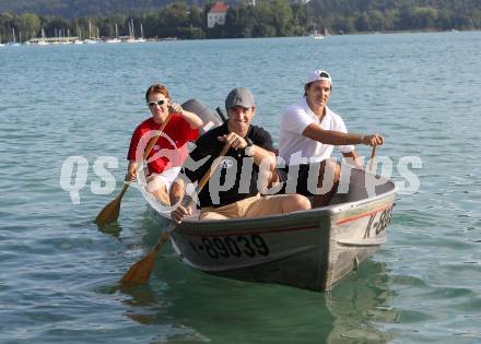 Eishockey. KAC. Ratchuk Peter, Tyler Scofield, Andy Chiodo. Klagenfurt, 23.8.2010. 
Foto: Kuess
---
pressefotos, pressefotografie, kuess, qs, qspictures, sport, bild, bilder, bilddatenbank