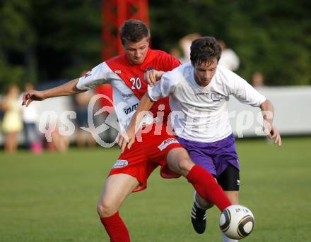 Fussball. KFV-Cup. KAC gegen SK Austria Klagenfurt. Schierhuber Bernd (KAC), Pegrin Marco (Austria Klagenfurt). Klagenfurt, 23.8.2010.
Foto: Kuess
---
pressefotos, pressefotografie, kuess, qs, qspictures, sport, bild, bilder, bilddatenbank