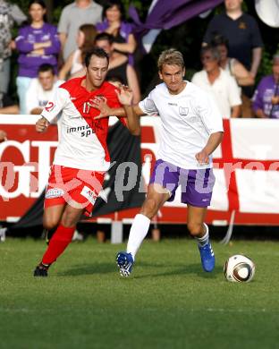 Fussball. KFV-Cup. KAC gegen SK Austria Klagenfurt. Kolter Philipp (KAC), Pucker Peter (Austria Klagenfurt). Klagenfurt, 23.8.2010.
Foto: Kuess
---
pressefotos, pressefotografie, kuess, qs, qspictures, sport, bild, bilder, bilddatenbank