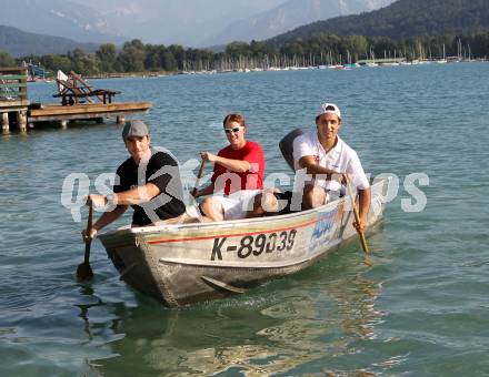 Eishockey. KAC. Ratchuk Peter, Tyler Scofield, Andy Chiodo. Klagenfurt, 23.8.2010. 
Foto: Kuess
---
pressefotos, pressefotografie, kuess, qs, qspictures, sport, bild, bilder, bilddatenbank