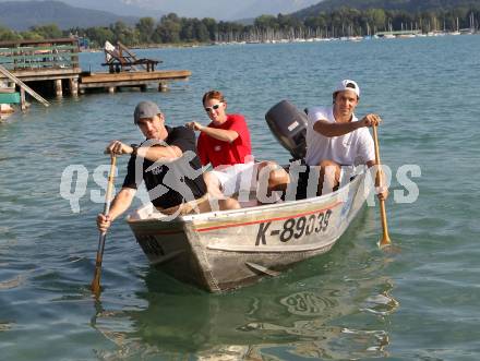 Eishockey. KAC. Ratchuk Peter, Tyler Scofield, Andy Chiodo. Klagenfurt, 23.8.2010. 
Foto: Kuess
---
pressefotos, pressefotografie, kuess, qs, qspictures, sport, bild, bilder, bilddatenbank