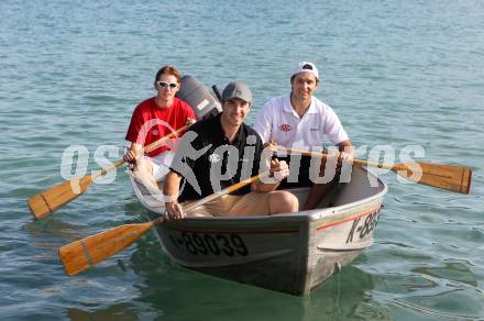 Eishockey. KAC. Ratchuk Peter, Tyler Scofield, Andy Chiodo. Klagenfurt, 23.8.2010. 
Foto: Kuess
---
pressefotos, pressefotografie, kuess, qs, qspictures, sport, bild, bilder, bilddatenbank