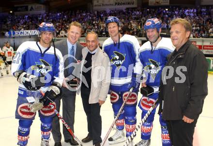 Eishockey. VSV.  Wolfgang Kromp, Mike Stewart,Juergen Pfeiler, Guenther Lanzinger, Herbert Hohenberger, Gilbert Isep. Villach, 24.8.2010.
Foto: Kuess


---
pressefotos, pressefotografie, kuess, qs, qspictures, sport, bild, bilder, bilddatenbank