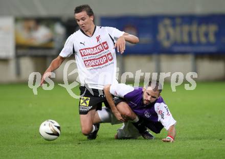 Fussball. Regionalliga. Austria Klagenfurt gegen Gleinstaetten. Oliver Pusztai, (Austria Klagenfurt), Prietl Manuel (Gleinstaetten). Klagenfurt, 28.8.2010.
Foto: Kuess

---
pressefotos, pressefotografie, kuess, qs, qspictures, sport, bild, bilder, bilddatenbank