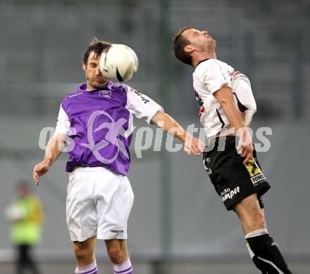 Fussball. Regionalliga. Austria Klagenfurt gegen Gleinstaetten. Helmut Koenig (Austria Klagenfurt), Hutter Kevin (Gleinstaetten). Klagenfurt, 28.8.2010.
Foto: Kuess

---
pressefotos, pressefotografie, kuess, qs, qspictures, sport, bild, bilder, bilddatenbank