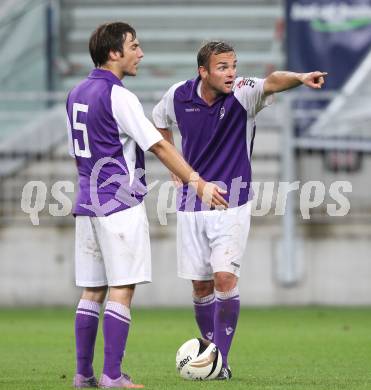 Fussball. Regionalliga. Austria Klagenfurt gegen Gleinstaetten. Helmut Koenig, Kai Schoppitsch (Austria Klagenfurt). Klagenfurt, 28.8.2010.
Foto: Kuess

---
pressefotos, pressefotografie, kuess, qs, qspictures, sport, bild, bilder, bilddatenbank