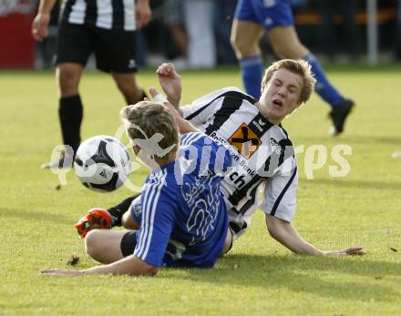 Fussball. Unterliga Ost. Magdalener SC gegen SV Union Raiba Ruden. Stresch Sandro (Magdalen), Slamanig Juergen (Ruden). Magdalen, 29.8.2010
Foto: Kuess
---
pressefotos, pressefotografie, kuess, qs, qspictures, sport, bild, bilder, bilddatenbank