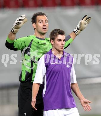 Fussball. Regionalliga. Austria Klagenfurt gegen FC Blau-Weiss Linz.  Orgonyi Jakob (Austria Klagenfurt), Wimleitner David (Linz). Klagenfurt, 3.9.2010.
Foto: Kuess

---
pressefotos, pressefotografie, kuess, qs, qspictures, sport, bild, bilder, bilddatenbank