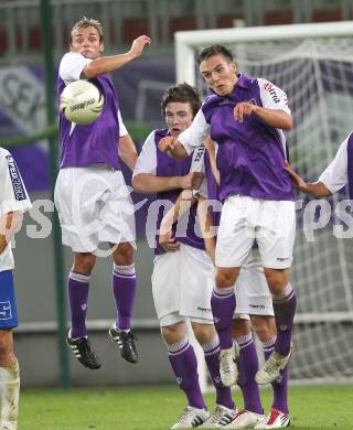 Fussball. Regionalliga. Austria Klagenfurt gegen FC Blau-Weiss Linz.  Kai Schoppitsch, Martin Tschernuth, Martin Salentinig (Austria Klagenfurt). Klagenfurt, 3.9.2010.
Foto: Kuess

---
pressefotos, pressefotografie, kuess, qs, qspictures, sport, bild, bilder, bilddatenbank