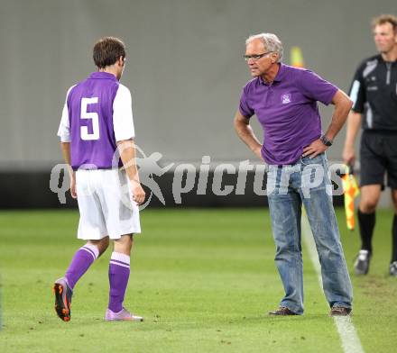 Fussball. Regionalliga. Austria Klagenfurt gegen FC Blau-Weiss Linz.  Helmut Koenig, Trainer Walter Schoppitsch (Austria Klagenfurt). Klagenfurt, 3.9.2010.
Foto: Kuess

---
pressefotos, pressefotografie, kuess, qs, qspictures, sport, bild, bilder, bilddatenbank