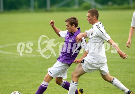 Fussball. KFV Cup. SV Ludmannsdorf gegen SK Austria Klagenfurt. Posratschnig Martin (Ludmannsdorf), Orgonyi Jakob (Klagenfurt). Ludmannsdorf, 7.9.2010.
Foto: Kuess
---
pressefotos, pressefotografie, kuess, qs, qspictures, sport, bild, bilder, bilddatenbank