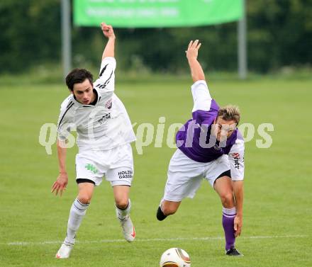 Fussball. KFV Cup. SV Ludmannsdorf gegen SK Austria Klagenfurt. Csyz Fabio (Ludmannsdorf), Schoppitsch Kai (Klagenfurt). Ludmannsdorf, 7.9.2010.
Foto: Kuess
---
pressefotos, pressefotografie, kuess, qs, qspictures, sport, bild, bilder, bilddatenbank