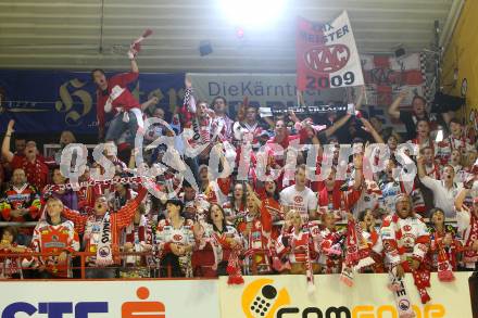 EBEL. Eishockey Bundesliga. KAC gegen VSV.  Fans. Klagenfurt, am 10.9.2010.
Foto: Kuess 

---
pressefotos, pressefotografie, kuess, qs, qspictures, sport, bild, bilder, bilddatenbank