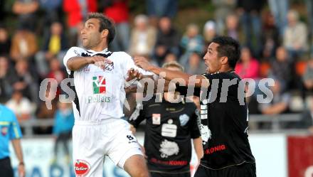 Fussball. Erste Liga. RZ Pellets WAC/St. Andrae gegen TSV Sparkasse Hartberg. Marco Reich, (WAC), Martin Zivny (Hartberg). Wolfsberg, 10.9.2010. 
Foto: Kuess

---
pressefotos, pressefotografie, kuess, qs, qspictures, sport, bild, bilder, bilddatenbank