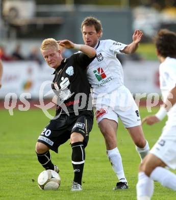 Fussball. Erste Liga. RZ Pellets WAC/St. Andrae gegen TSV Sparkasse Hartberg. Gernot Messner, (WAC),Thomas Hopfer (Hartberg). Wolfsberg, 10.9.2010. 
Foto: Kuess

---
pressefotos, pressefotografie, kuess, qs, qspictures, sport, bild, bilder, bilddatenbank