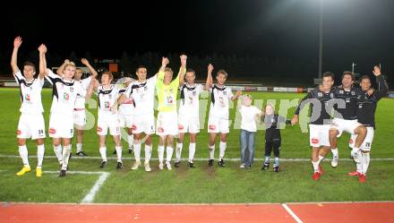 Fussball. Erste Liga. RZ Pellets WAC/St. Andrae gegen TSV Sparkasse Hartberg. Jubel WAC. Wolfsberg, 10.9.2010. 
Foto: Kuess

---
pressefotos, pressefotografie, kuess, qs, qspictures, sport, bild, bilder, bilddatenbank