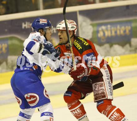 EBEL. Eishockey Bundesliga. KAC gegen VSV. SHANTZ Jeffery (KAC), TOFF Nico  (VSV). Klagenfurt, am 10.9.2010.
Foto: Kuess 

---
pressefotos, pressefotografie, kuess, qs, qspictures, sport, bild, bilder, bilddatenbank