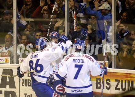 EBEL. Eishockey Bundesliga. KAC gegen VSV.  Torjubel (VSV). Klagenfurt, am 10.9.2010.
Foto: Kuess 

---
pressefotos, pressefotografie, kuess, qs, qspictures, sport, bild, bilder, bilddatenbank