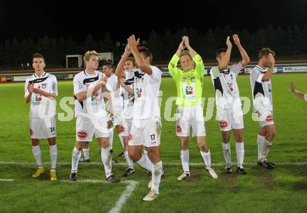 Fussball. Erste Liga. RZ Pellets WAC/St. Andrae gegen TSV Sparkasse Hartberg. Jubel WAC. Wolfsberg, 10.9.2010. 
Foto: Kuess

---
pressefotos, pressefotografie, kuess, qs, qspictures, sport, bild, bilder, bilddatenbank