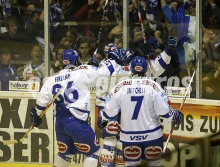 EBEL. Eishockey Bundesliga. KAC gegen VSV.  Torjubel (VSV). Klagenfurt, am 10.9.2010.
Foto: Kuess 

---
pressefotos, pressefotografie, kuess, qs, qspictures, sport, bild, bilder, bilddatenbank